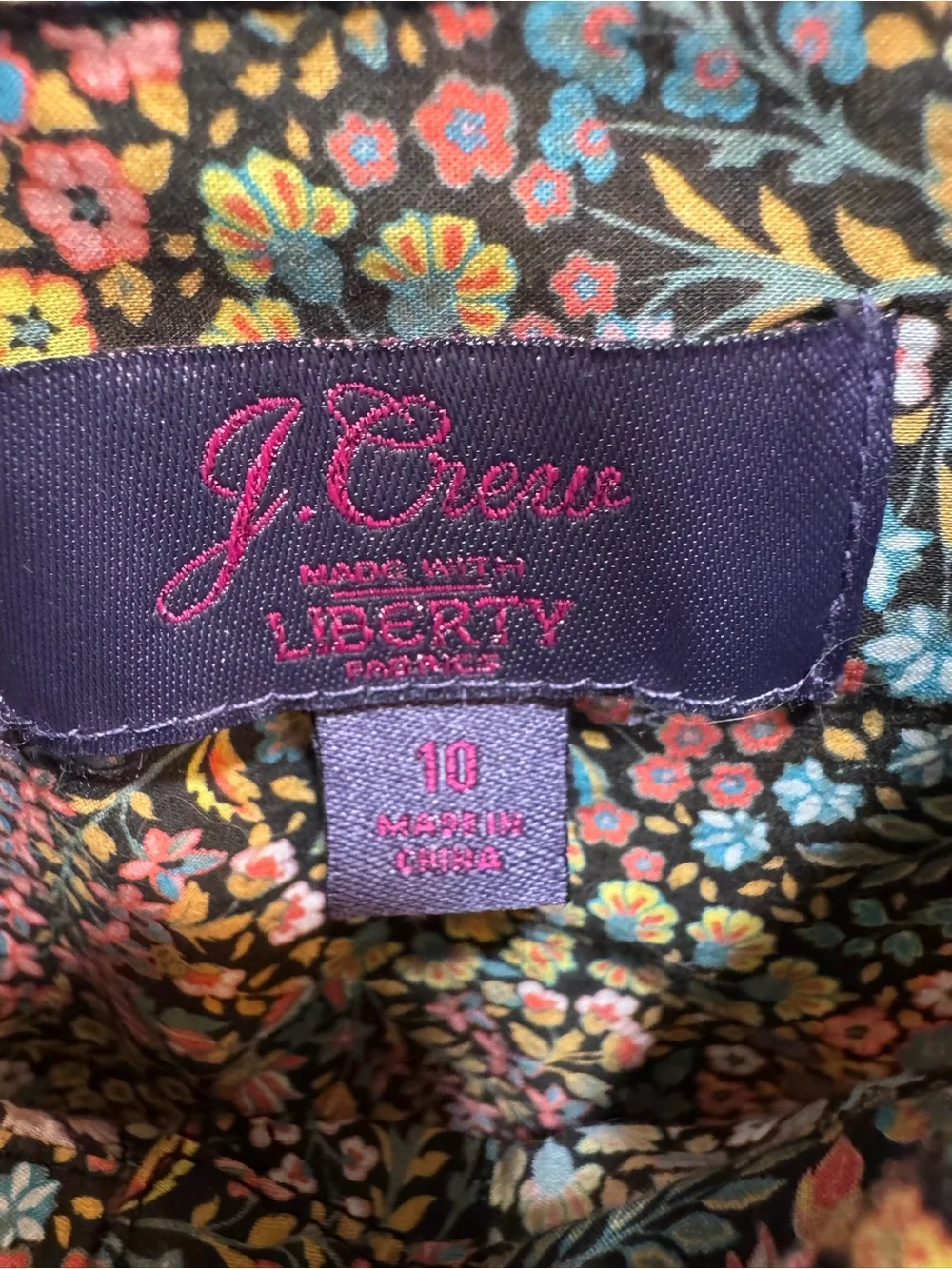 J Crew Liberty Art Fabric Little Marquess Print Button Front Shirt Sz 10 Floral